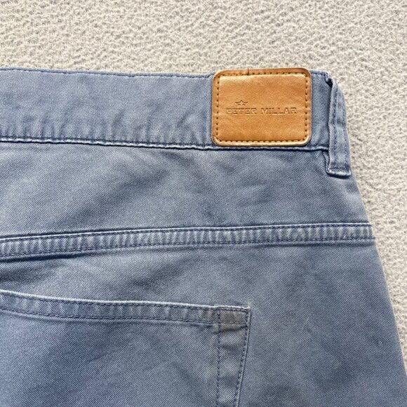 Peter Millar, Chino Pants Mens Size 42 Blue,Flat Front,Pima Cotton - Picture 10 of 12